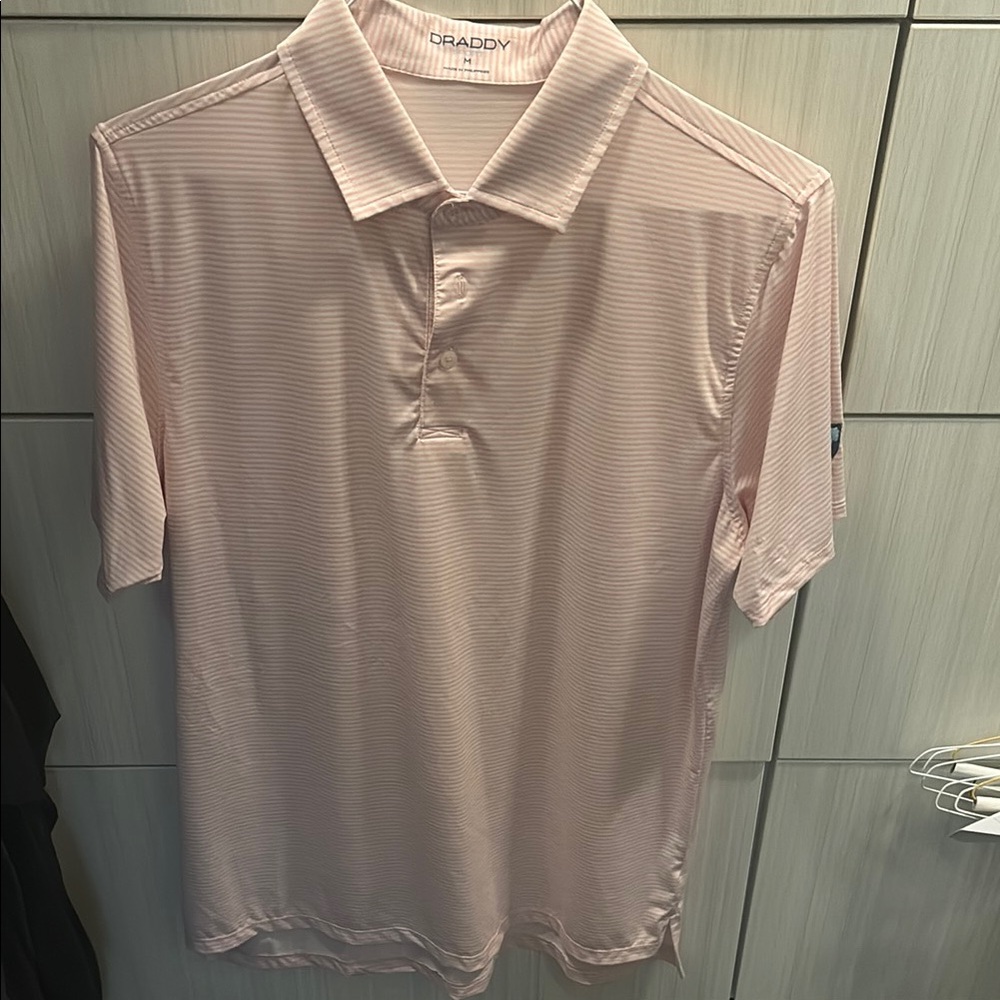 Men's Pink Polo Shirt - Draddy Sport - M